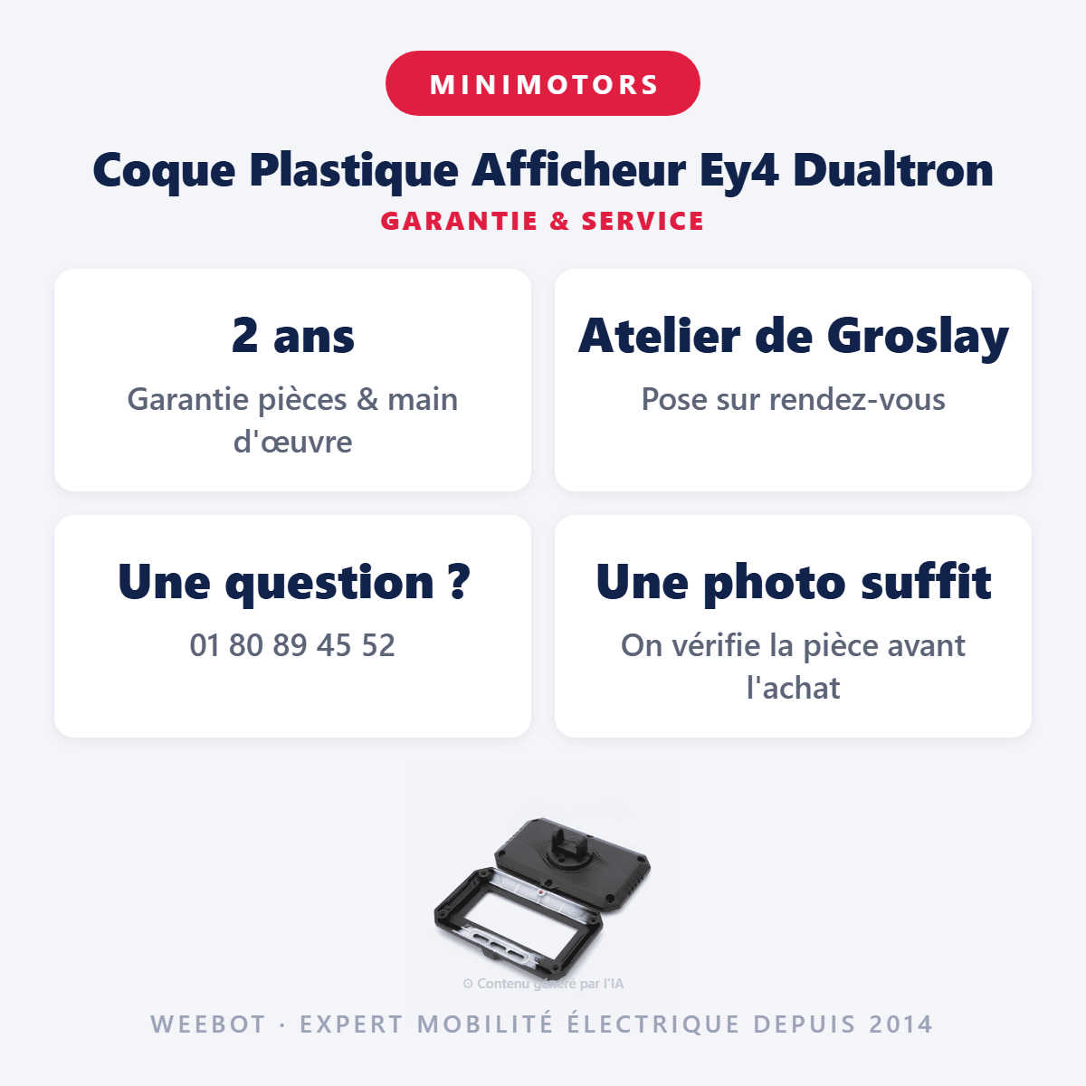 Coque Plastique Afficheur Ey4 Dualtron - Weebot