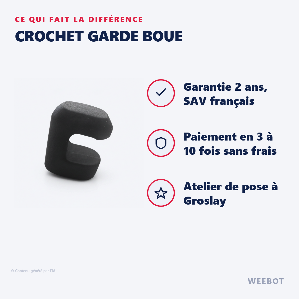 Crochet Garde Boue : les points forts