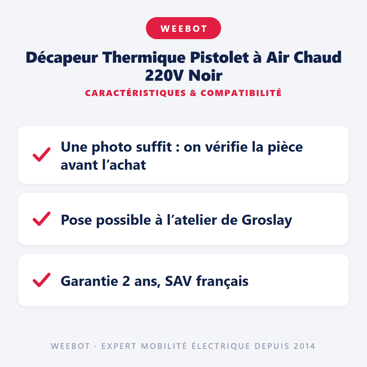 Décapeur Thermique Pistolet à Air Chaud 220V Noir : caractéristiques et compatibilité