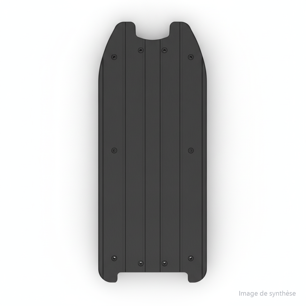 Schéma d'un deck pour trottinette électrique Dualtron Eagle vu de dessus