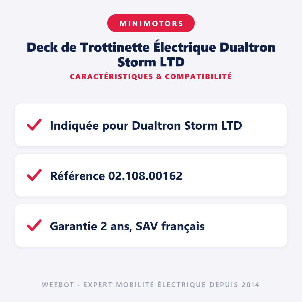 Deck de Trottinette Électrique Dualtron Storm LTD - Weebot