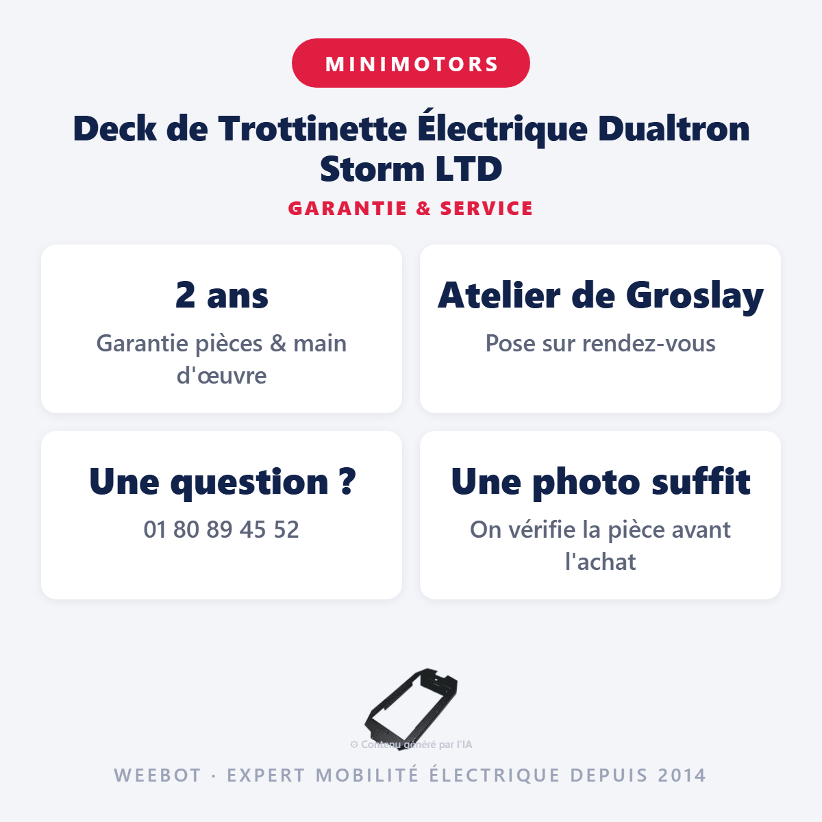 Deck de Trottinette Électrique Dualtron Storm LTD - Weebot