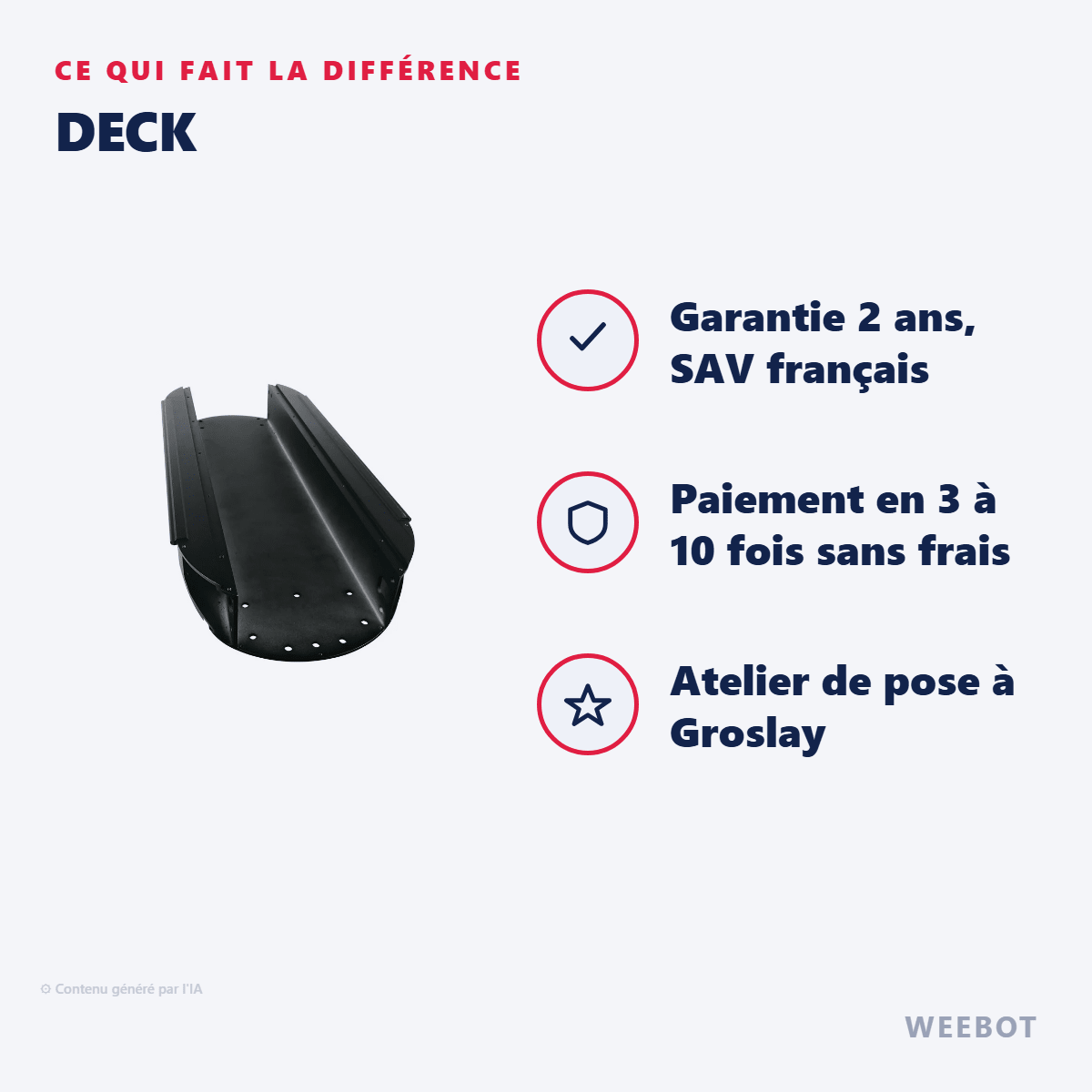 Deck pour Trottinette Électrique Z10 - Weebot