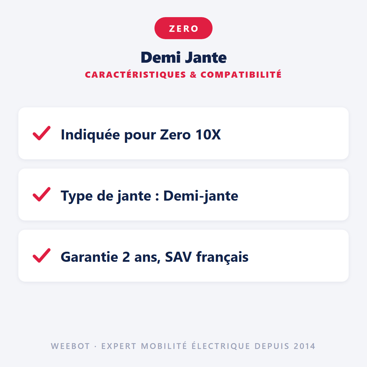 Demi Jante pour Trottinette Électrique Zero 10X - Weebot
