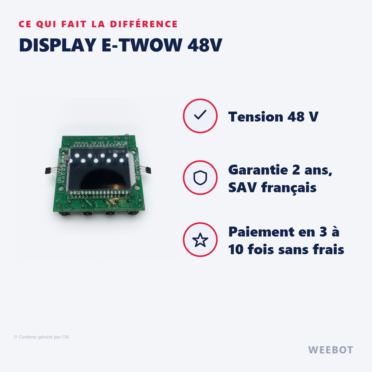Display E-twow 48V : les points forts