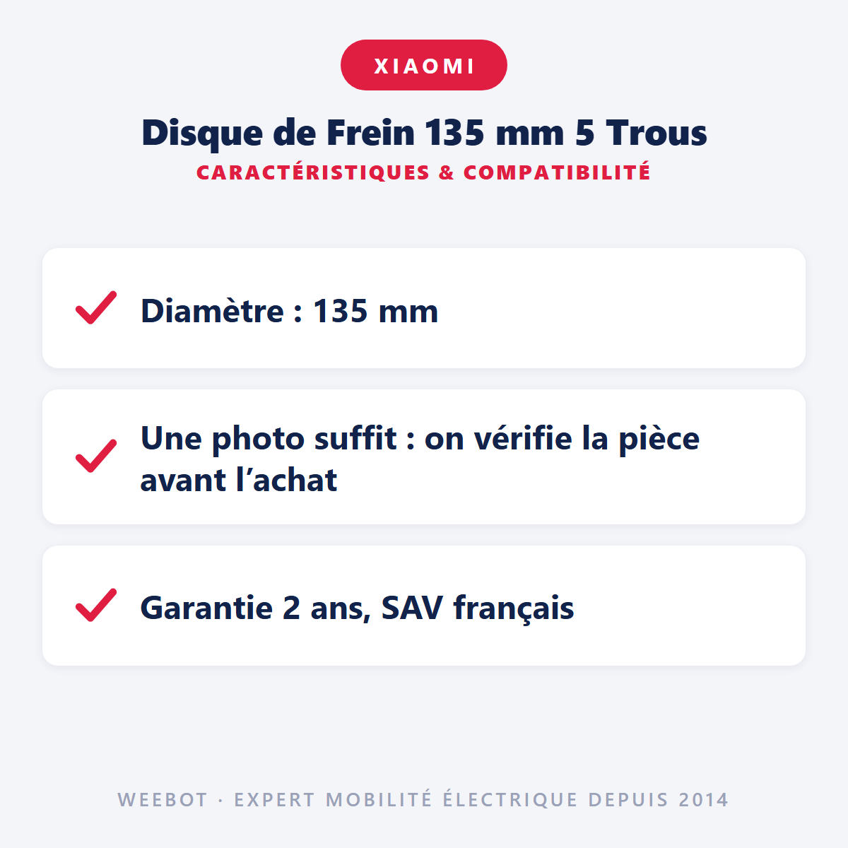 Disque de Frein 135 mm 5 Trous : caractéristiques et compatibilité