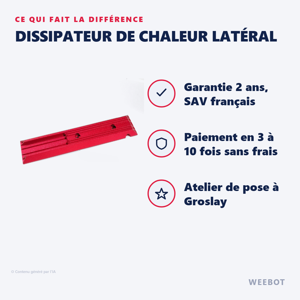 Dissipateur de Chaleur Latéral : les points forts