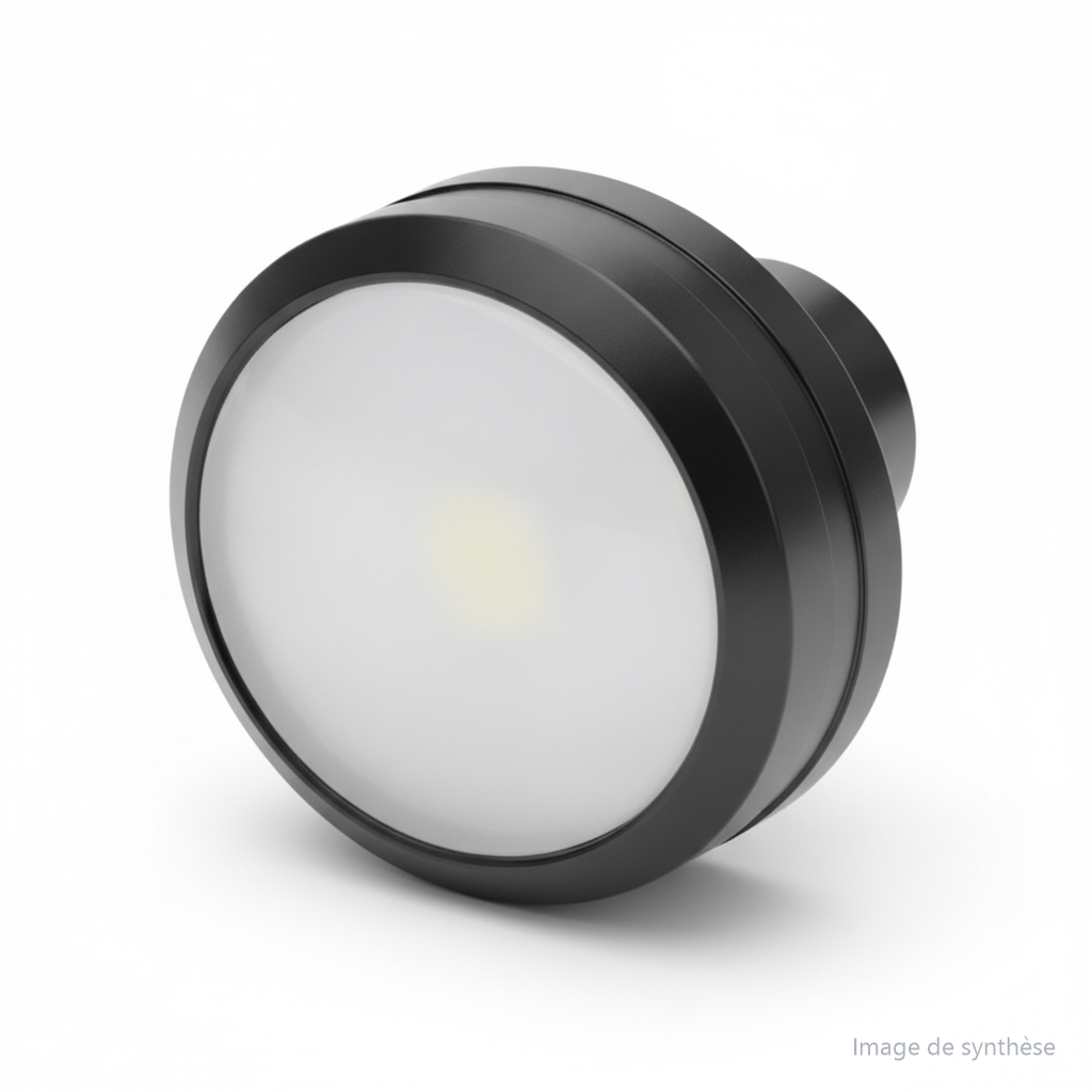 Illustration d'un éclairage LED blanc rond pour trottinette électrique Dualtron Storm