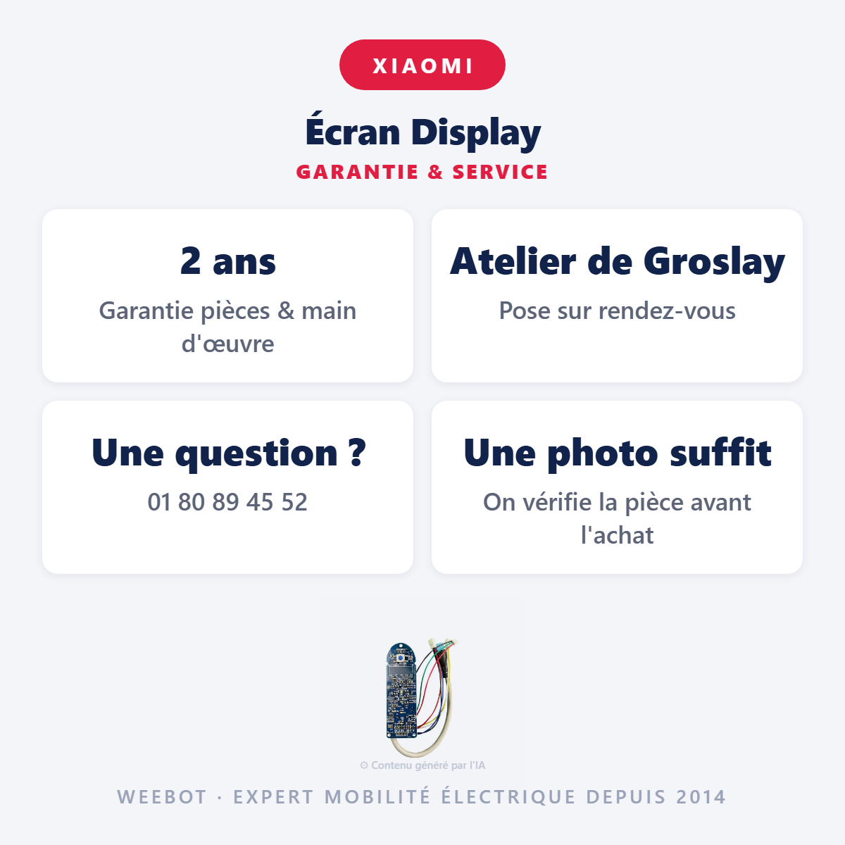 Écran Display : garantie 2 ans et service après-vente