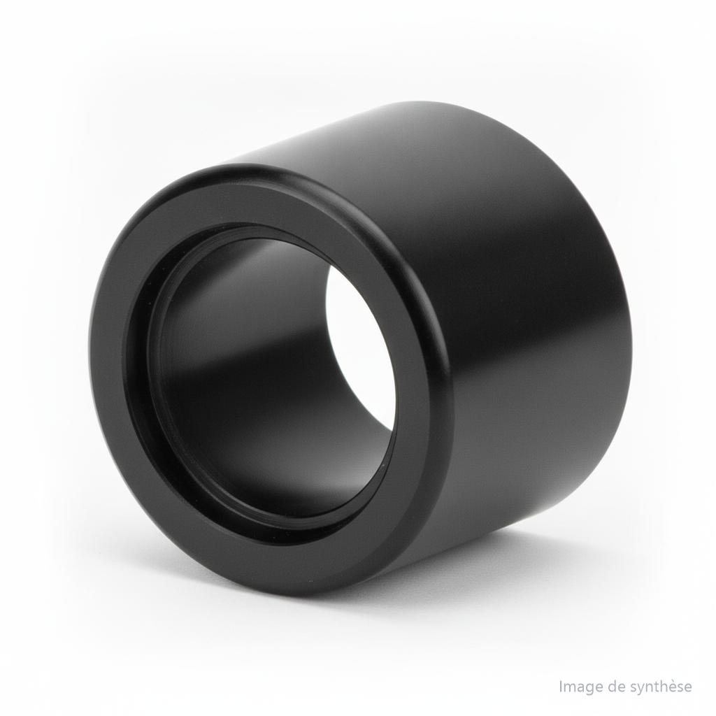 Schéma en noir et blanc d'une entretoise cylindrique d'amortisseur de direction