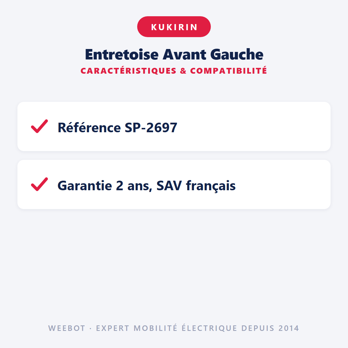 Entretoise Avant Gauche : caractéristiques et compatibilité