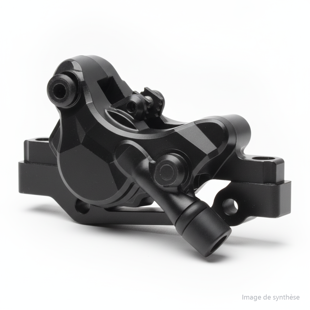 Schéma technique d'un étrier de frein arrière hydraulique pour trottinette électrique Dualtron X