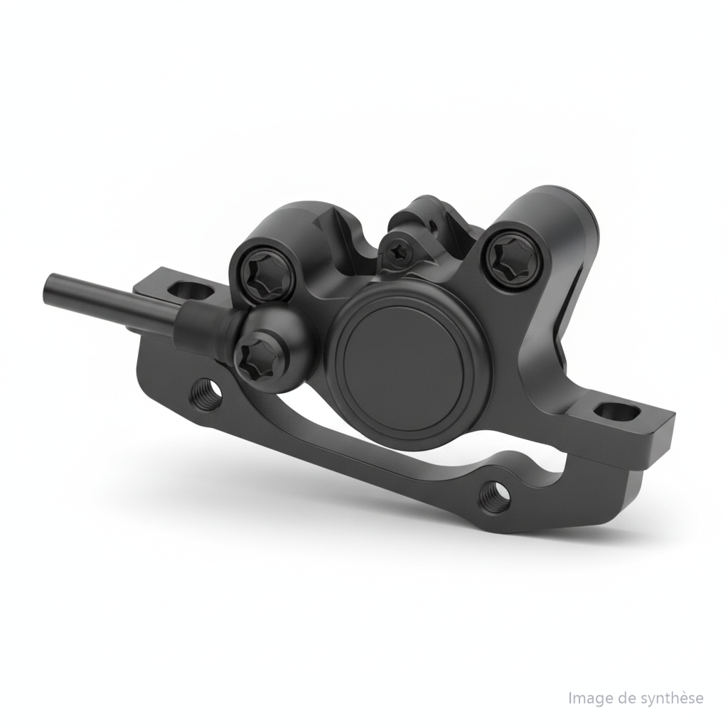 Schéma d'un étrier de frein hydraulique arrière pour trottinette électrique Dualtron