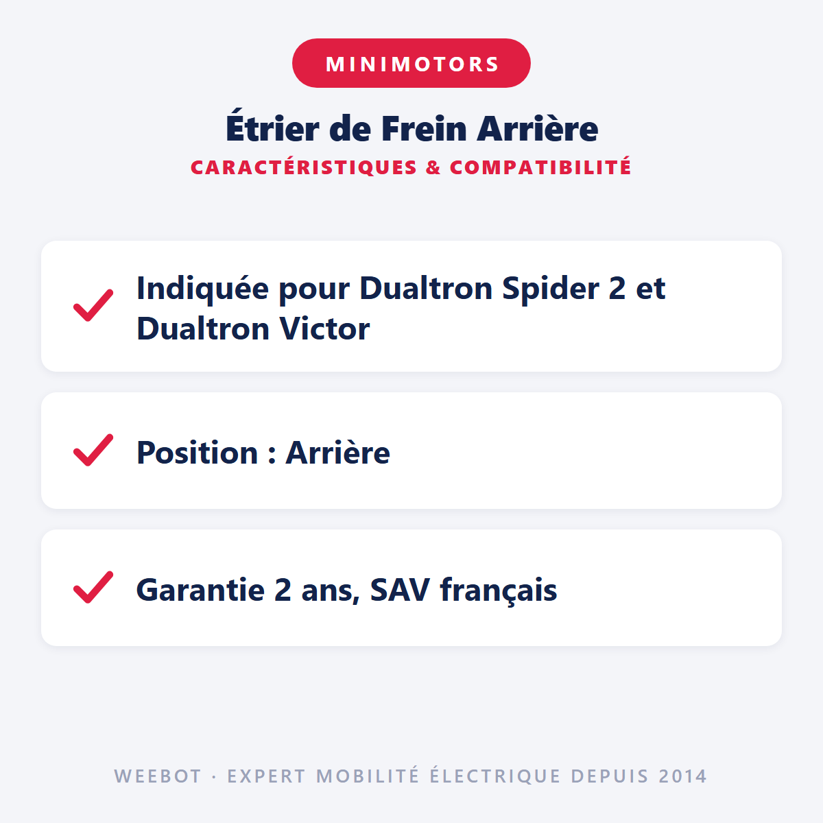 Étrier de Frein Arrière : caractéristiques et compatibilité