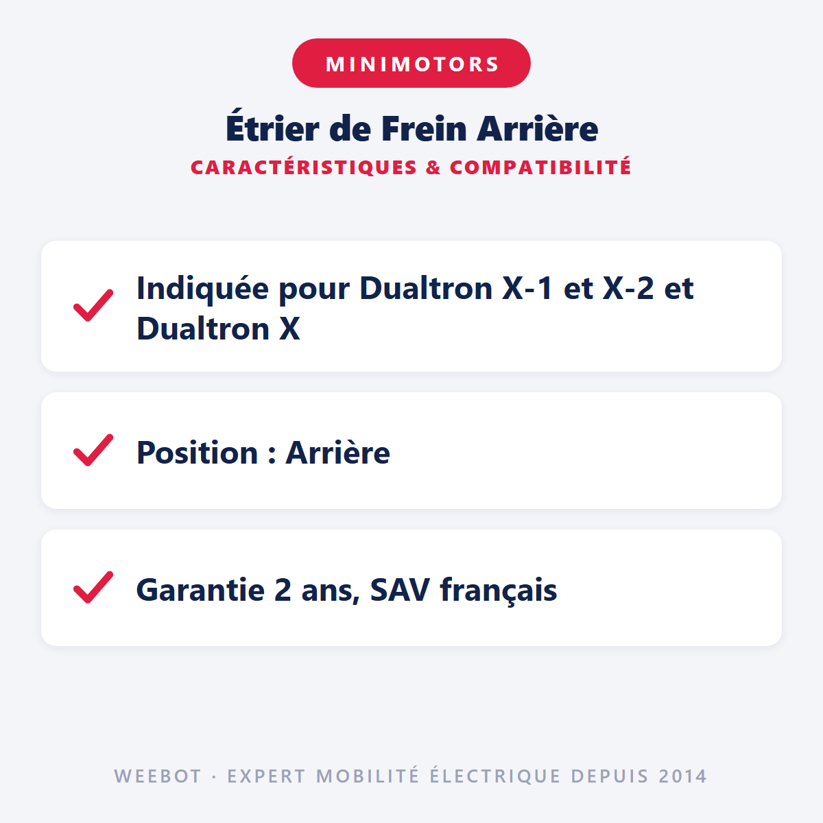 Étrier de Frein Arrière : caractéristiques et compatibilité