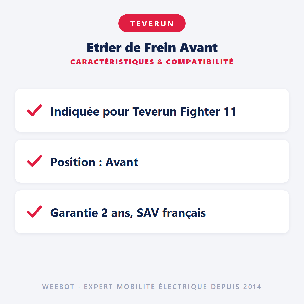 Etrier de Frein Avant : caractéristiques et compatibilité