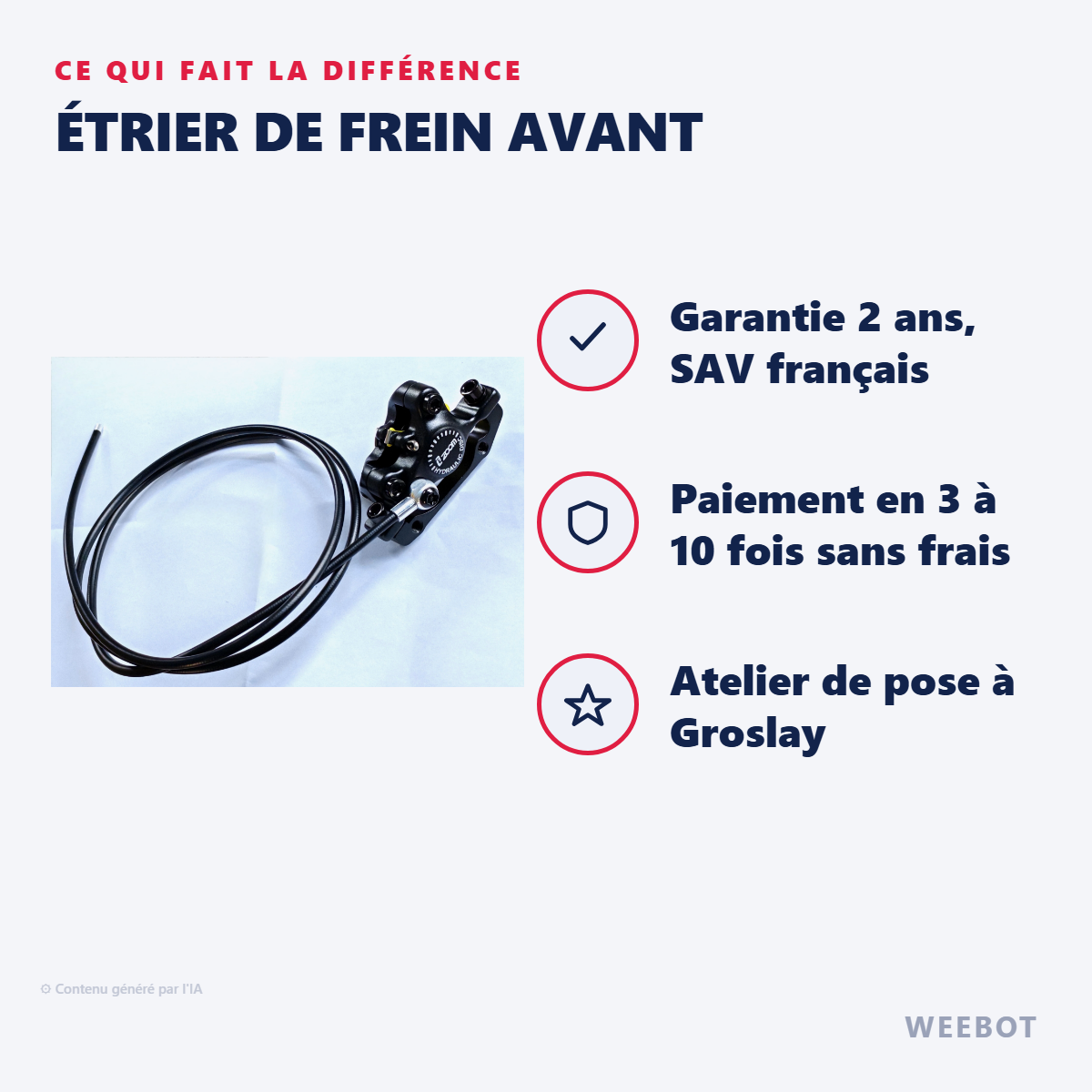Étrier de Frein Avant : les points forts