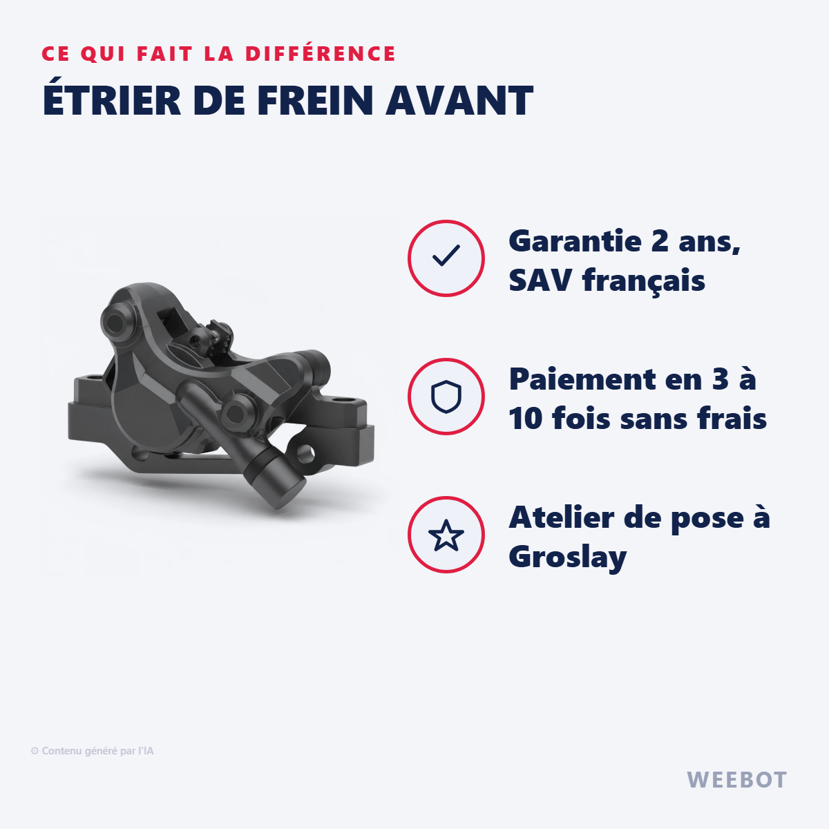 Étrier de Frein Avant : les points forts