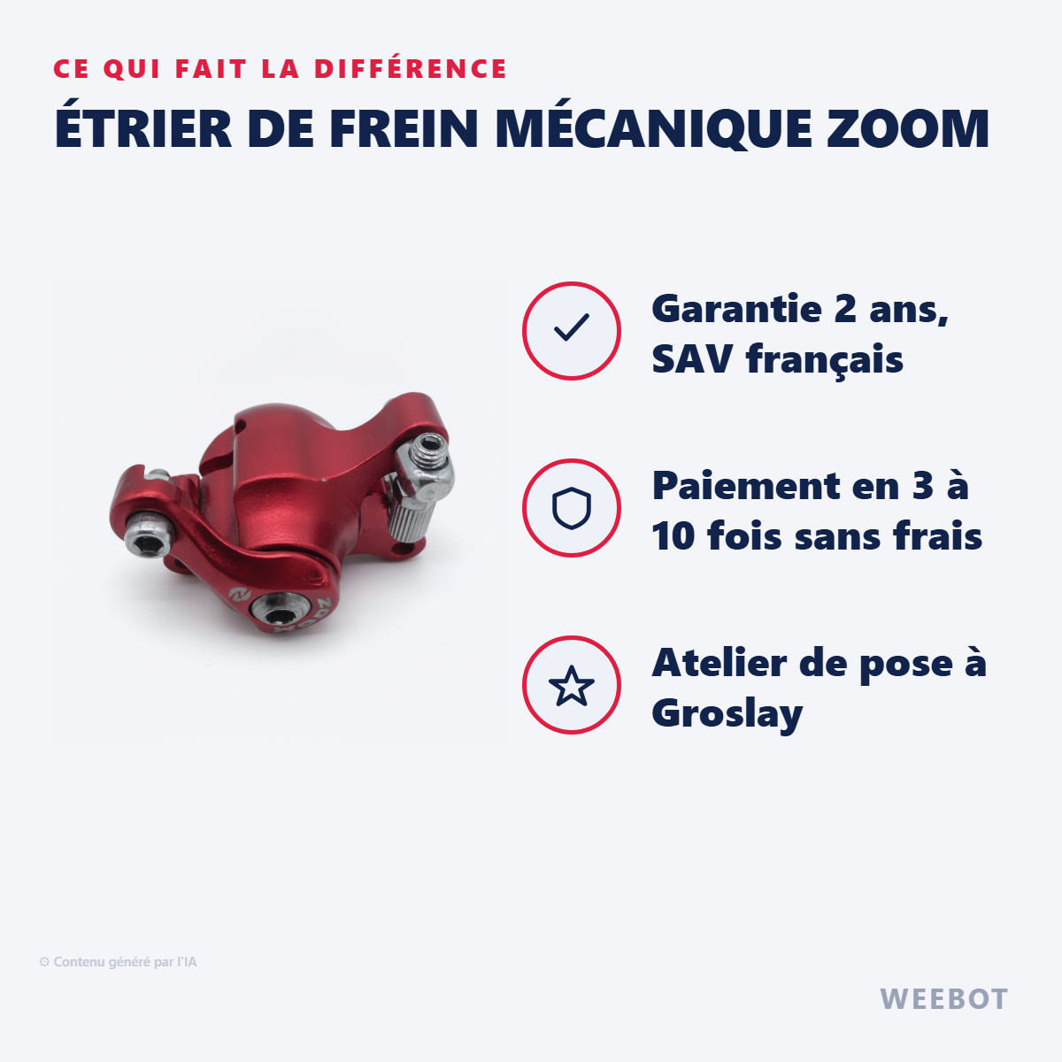 Étrier de Frein Mécanique Zoom : les points forts