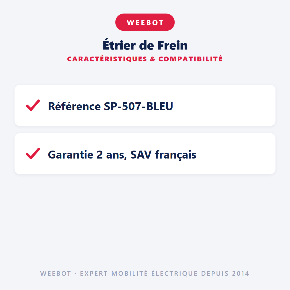 Étrier de Frein : caractéristiques et compatibilité