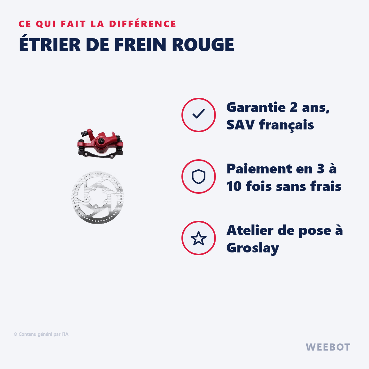 Étrier de Frein Rouge : les points forts
