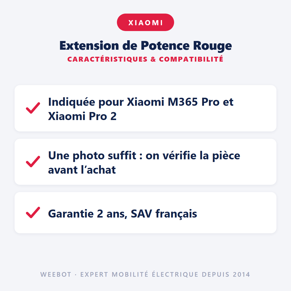 Extension de Potence Rouge : caractéristiques et compatibilité