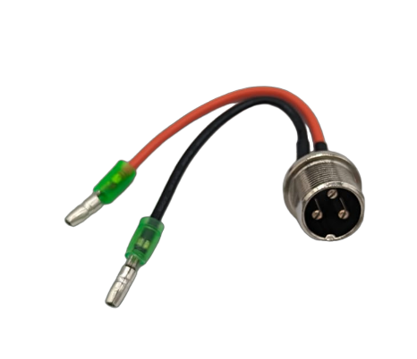 Port de charge 3 broches avec câbles rouge et noir pour trottinette électrique Dualtron Mini