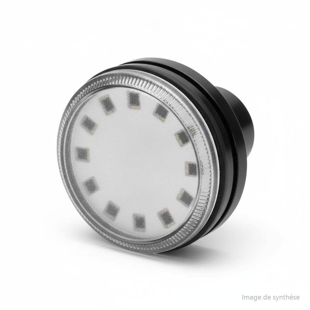 Schéma d'un feu LED rond d'avertissement avant droit pour Rovoron S7