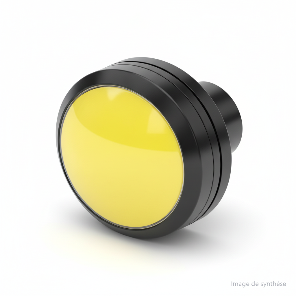 Illustration d'un feu LED jaune rond pour trottinette électrique Dualtron Storm