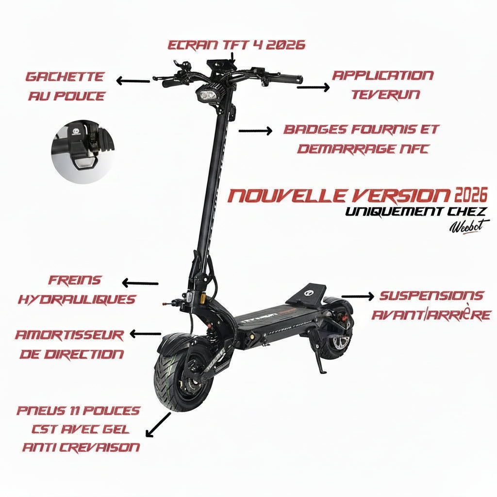 Trottinette Électrique Teverun Fighter 11 V6 2026 - Weebot