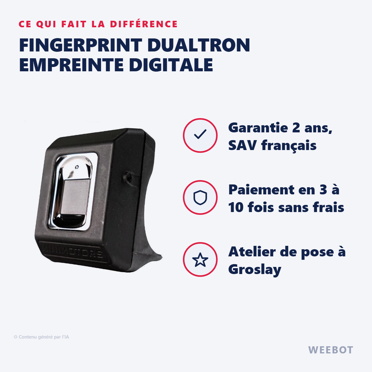 Fingerprint Dualtron Empreinte Digitale : les points forts