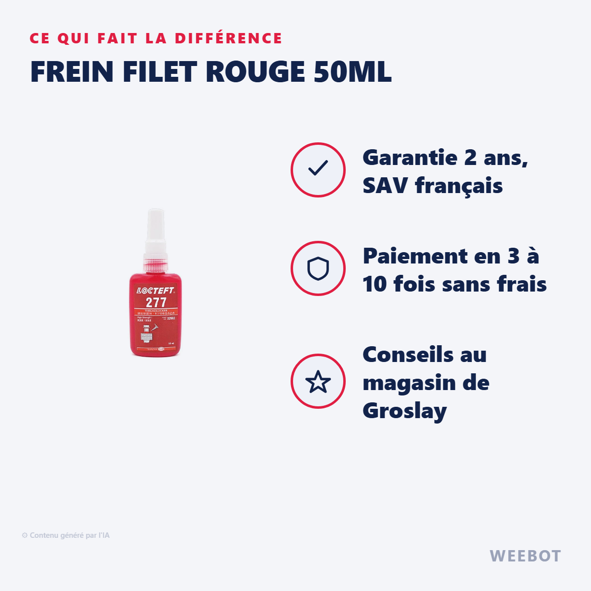 Frein Filet Rouge 50ml : les points forts