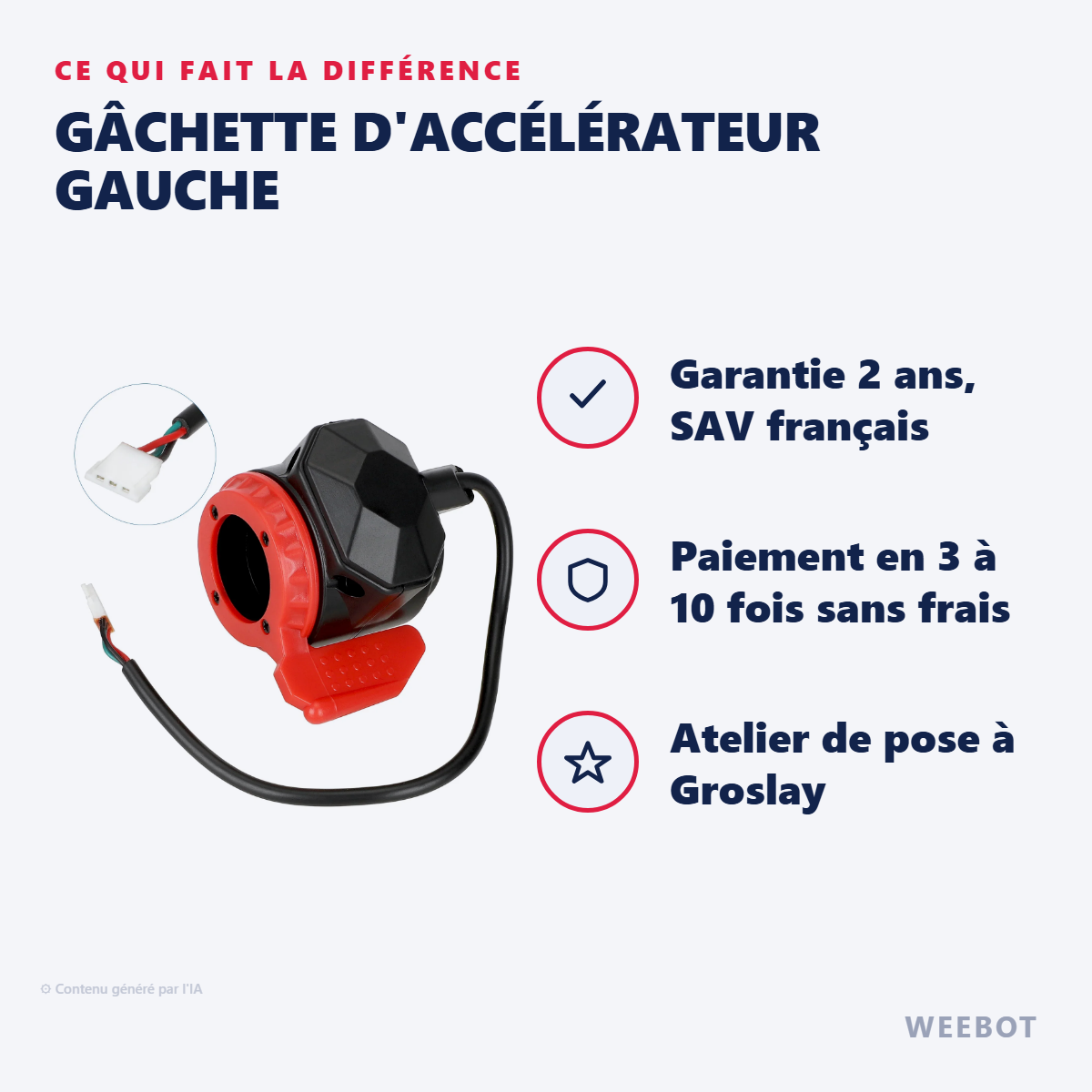 Gâchette d'Accélérateur Gauche : les points forts