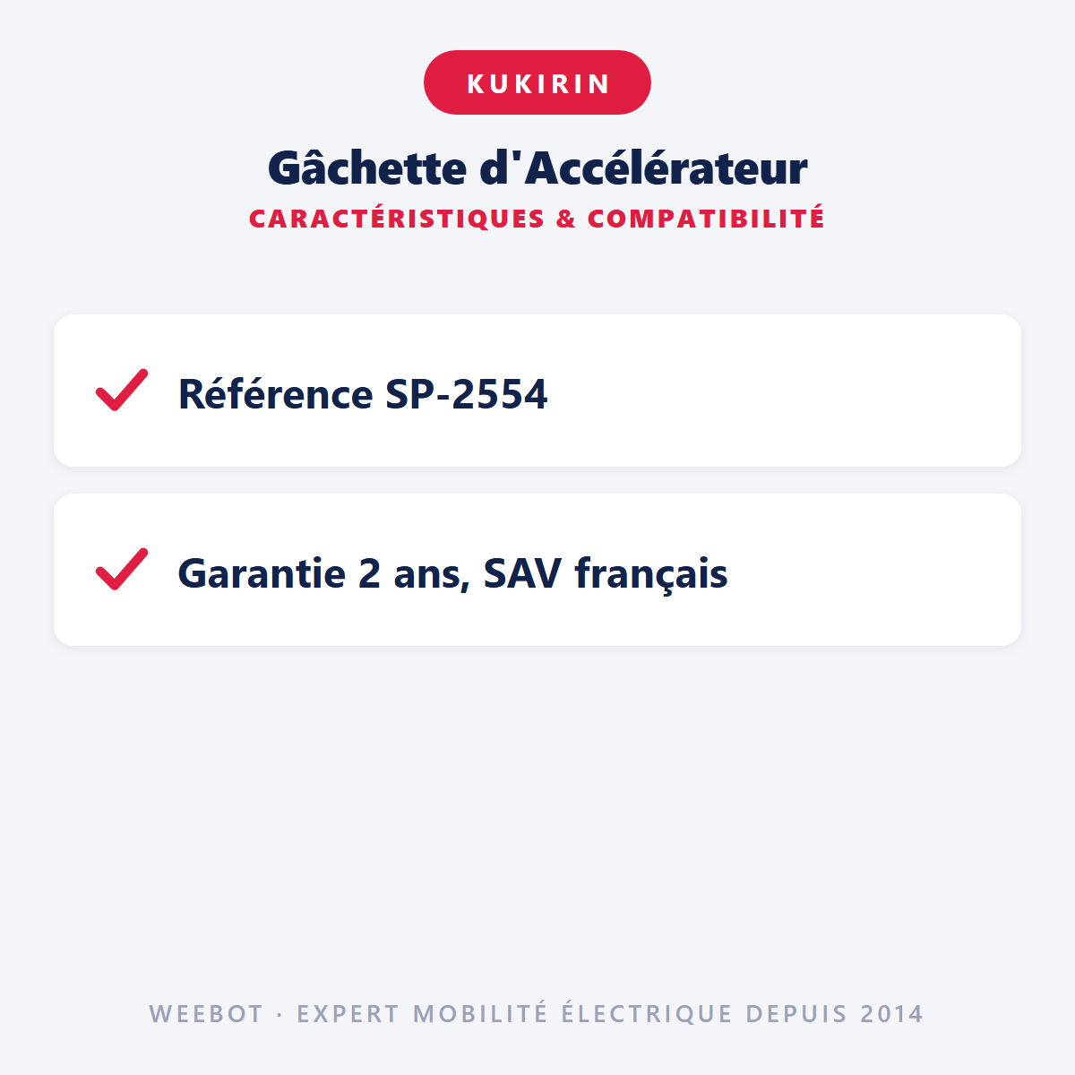 Gâchette d'Accélérateur : caractéristiques et compatibilité