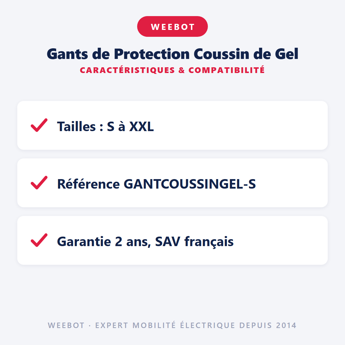 Gants de Protection Coussin de Gel : caractéristiques et compatibilité