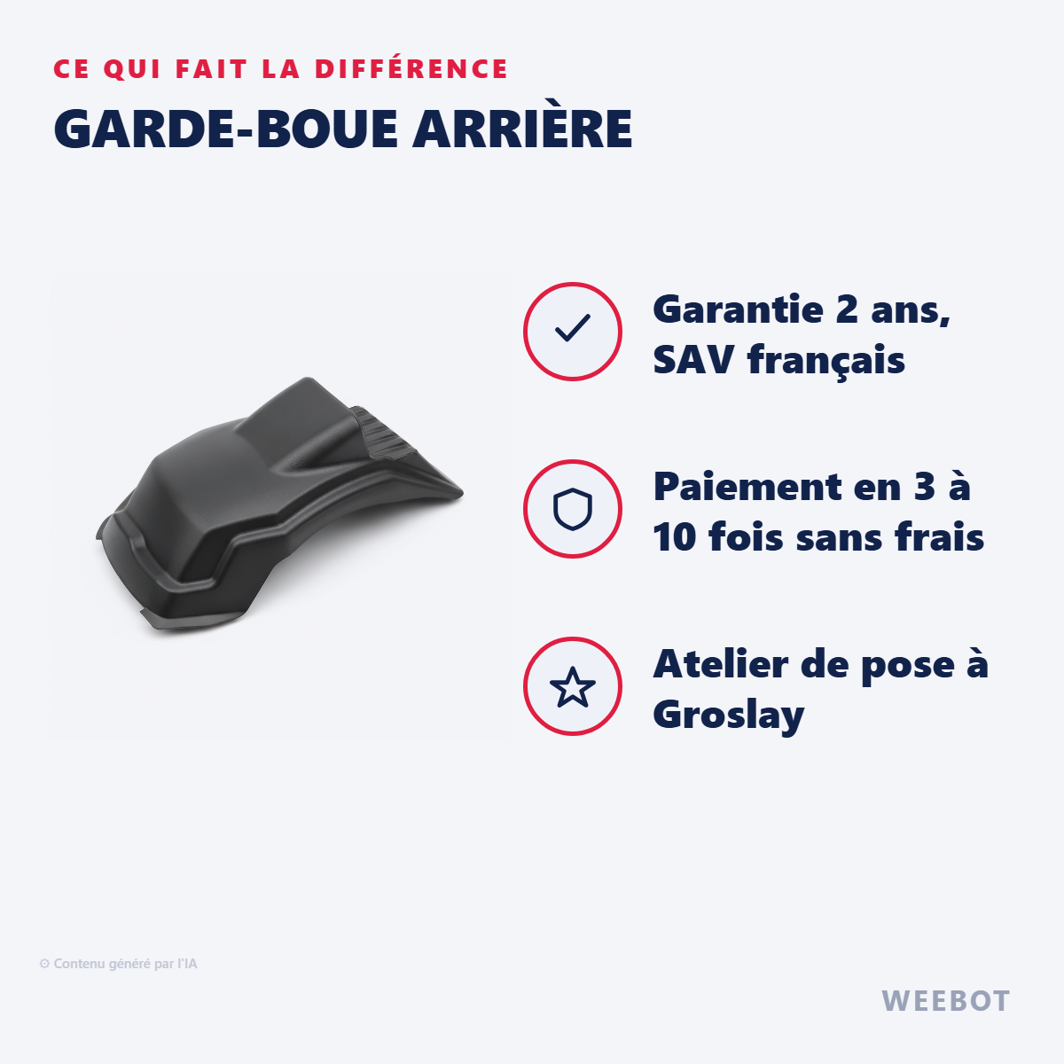 Garde-Boue Arrière : les points forts