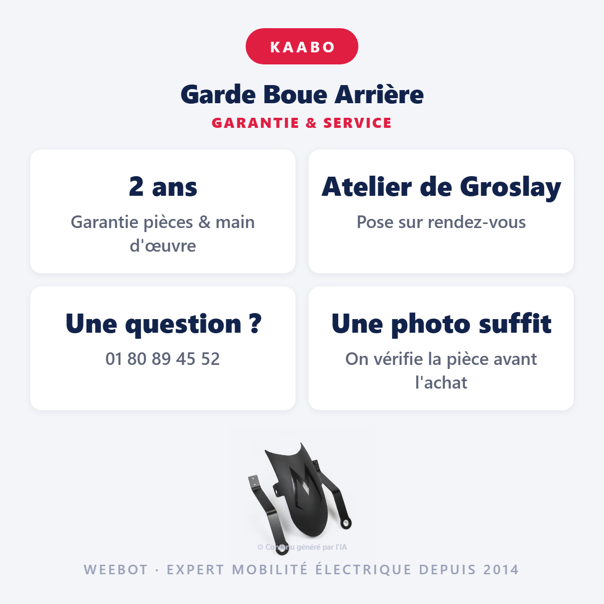 Garde Boue Arrière : garantie 2 ans et service après-vente