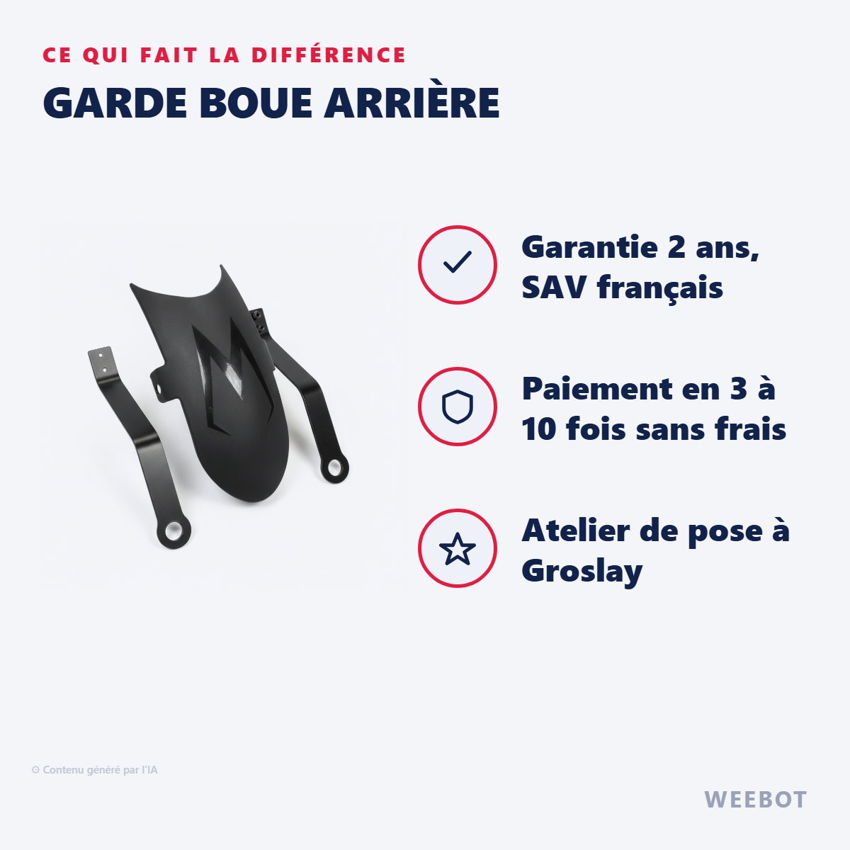 Garde Boue Arrière : les points forts