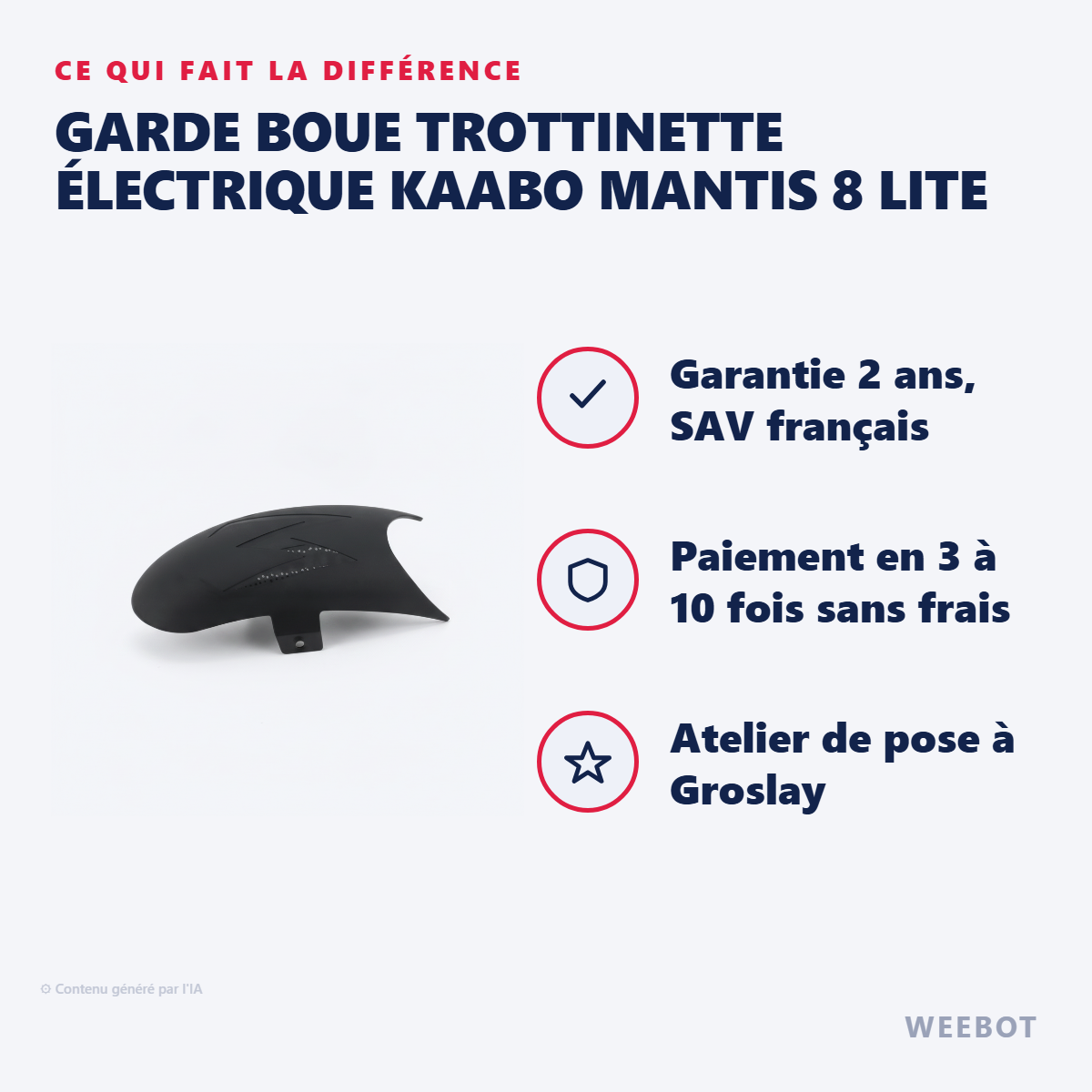 Garde Boue Trottinette Électrique Kaabo Mantis 8 Lite : les points forts