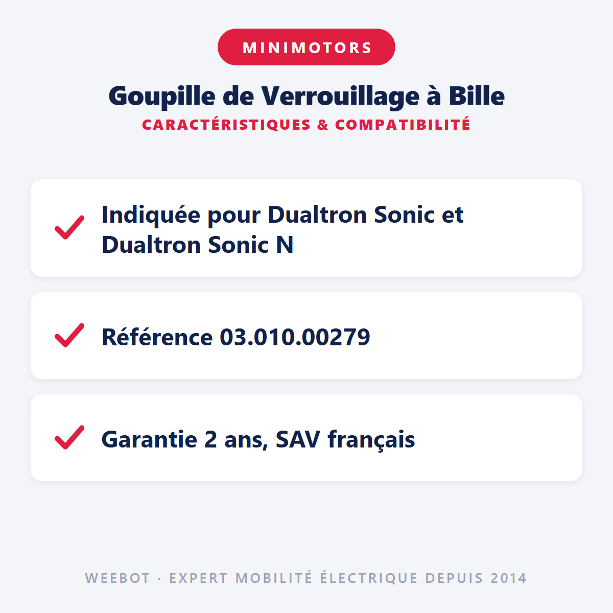 Goupille de Verrouillage à Bille : caractéristiques et compatibilité