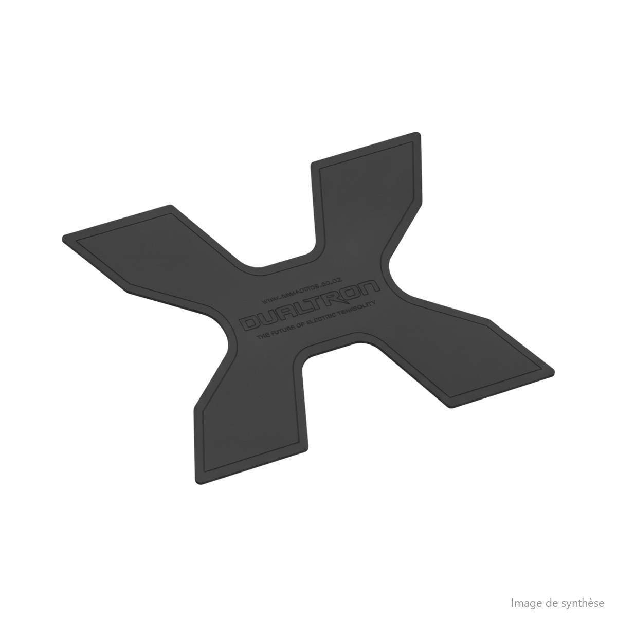 Schéma d'un grip anti-dérapant en forme de X estampillé Dualtron