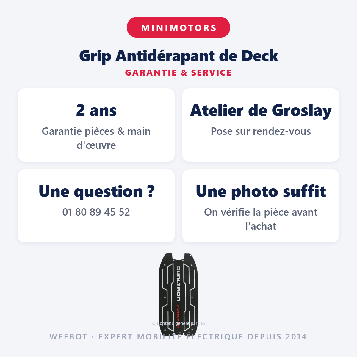 Grip Antidérapant de Deck pour Trottinette Electrique Dualtron Forever - Weebot