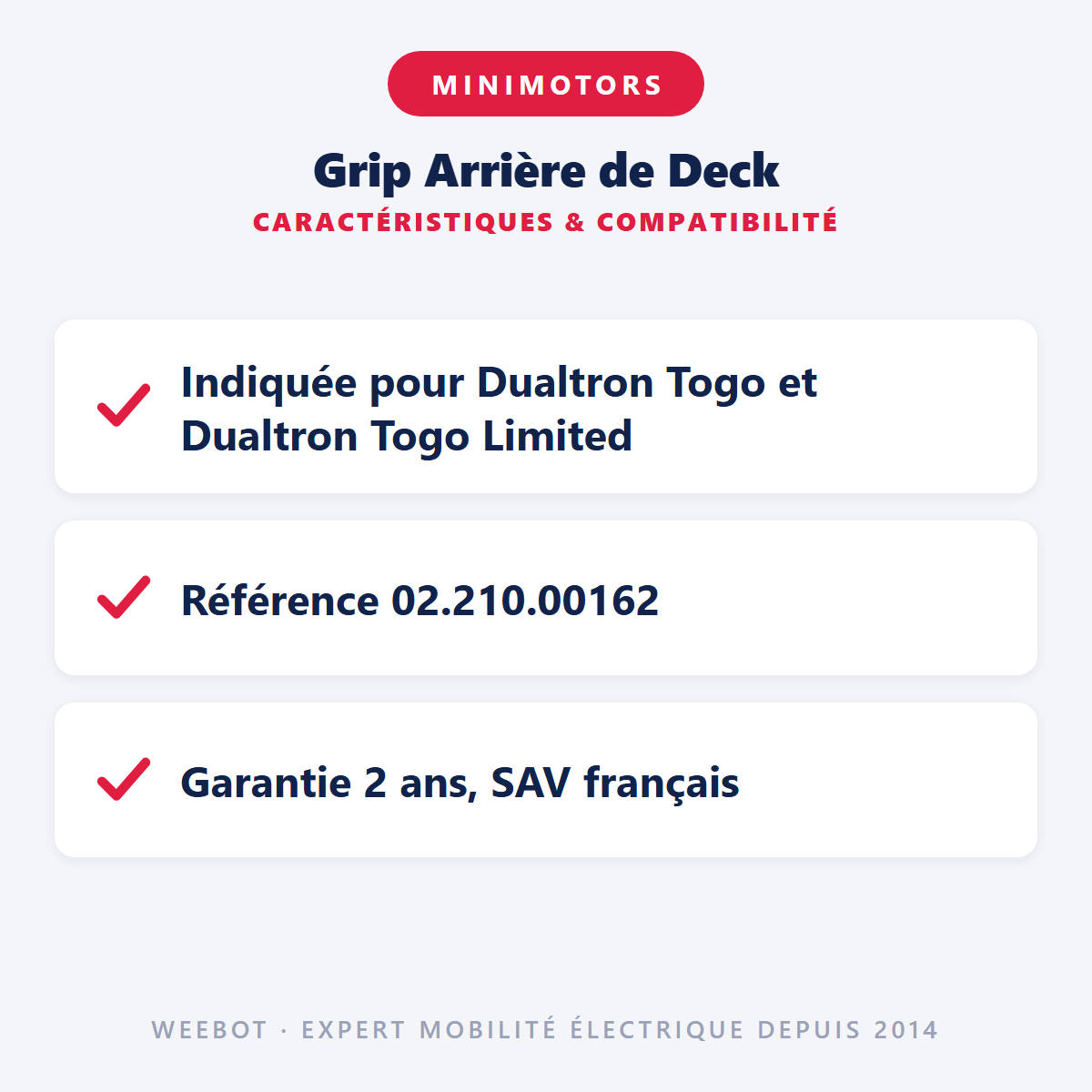 Grip Arrière de Deck : caractéristiques et compatibilité