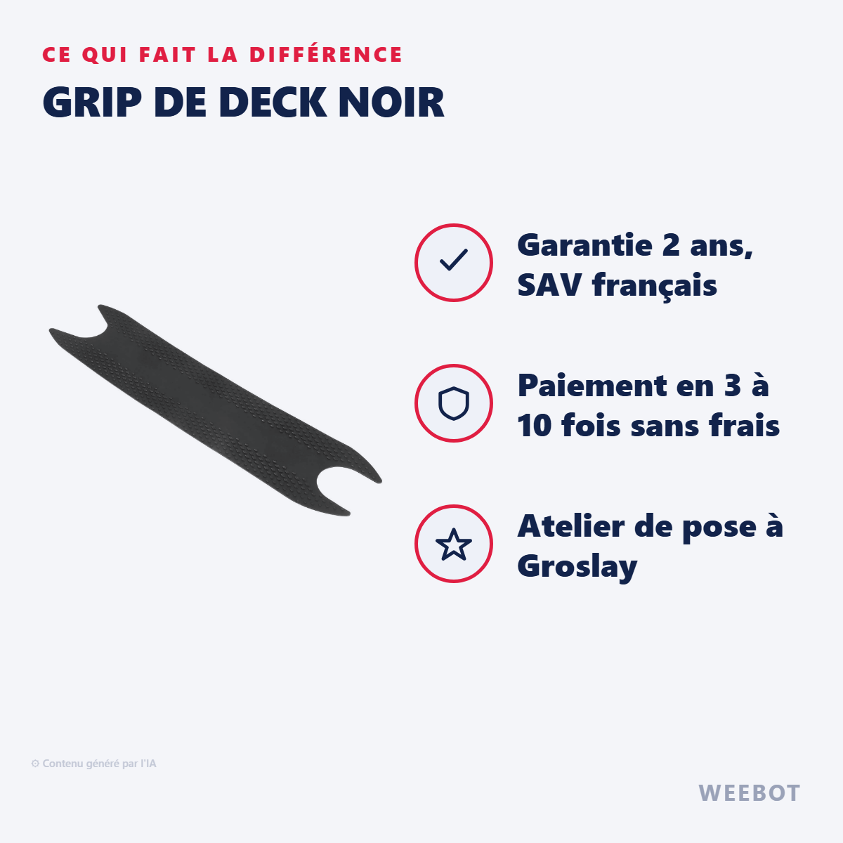 Grip de Deck Noir : les points forts