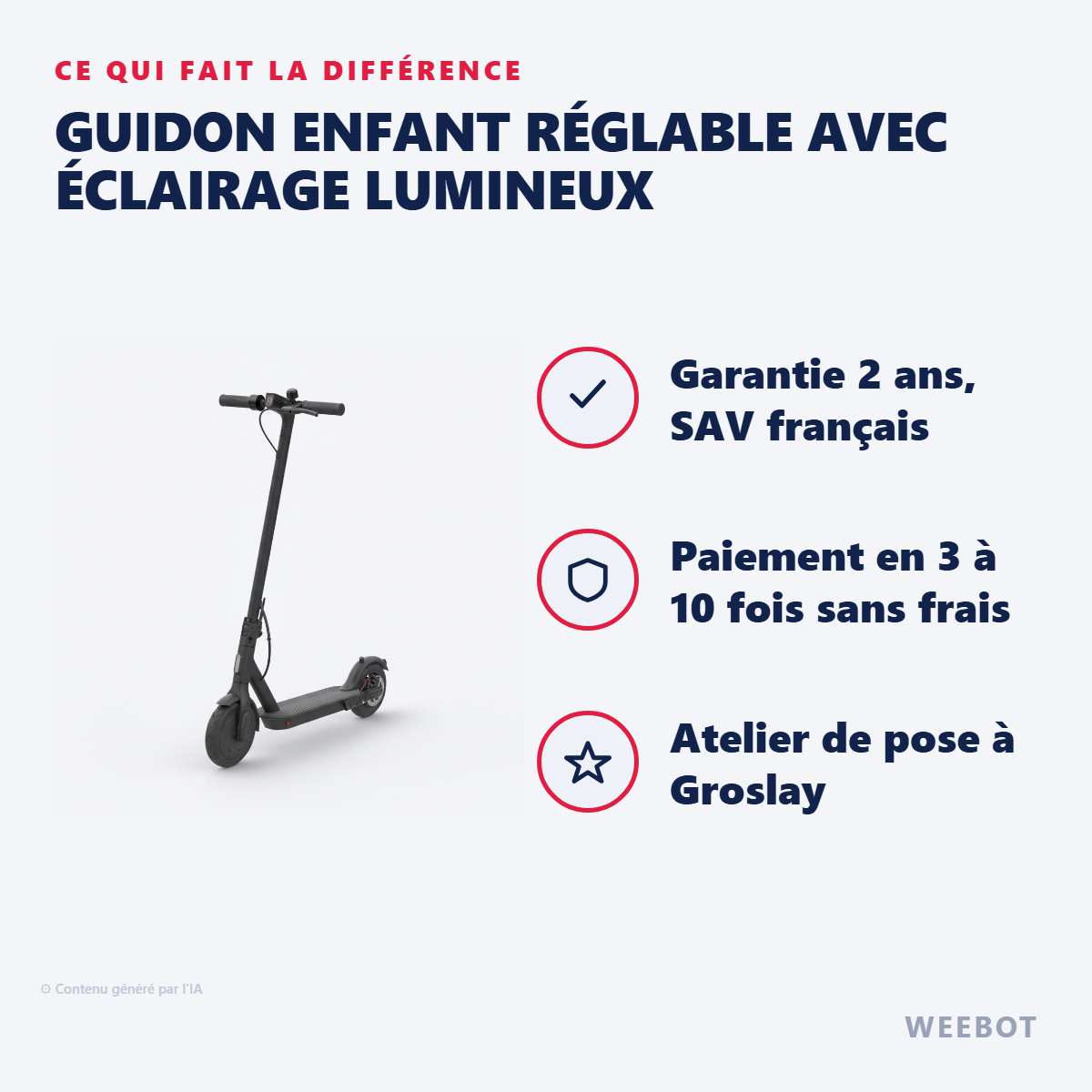 Guidon Enfant Réglable avec Éclairage Lumineux : les points forts