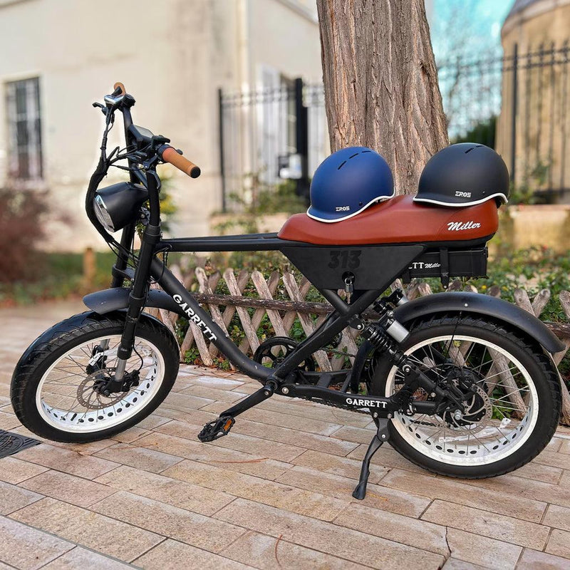 Vélo électrique Garrett Miller Z biplace cargo - Noir