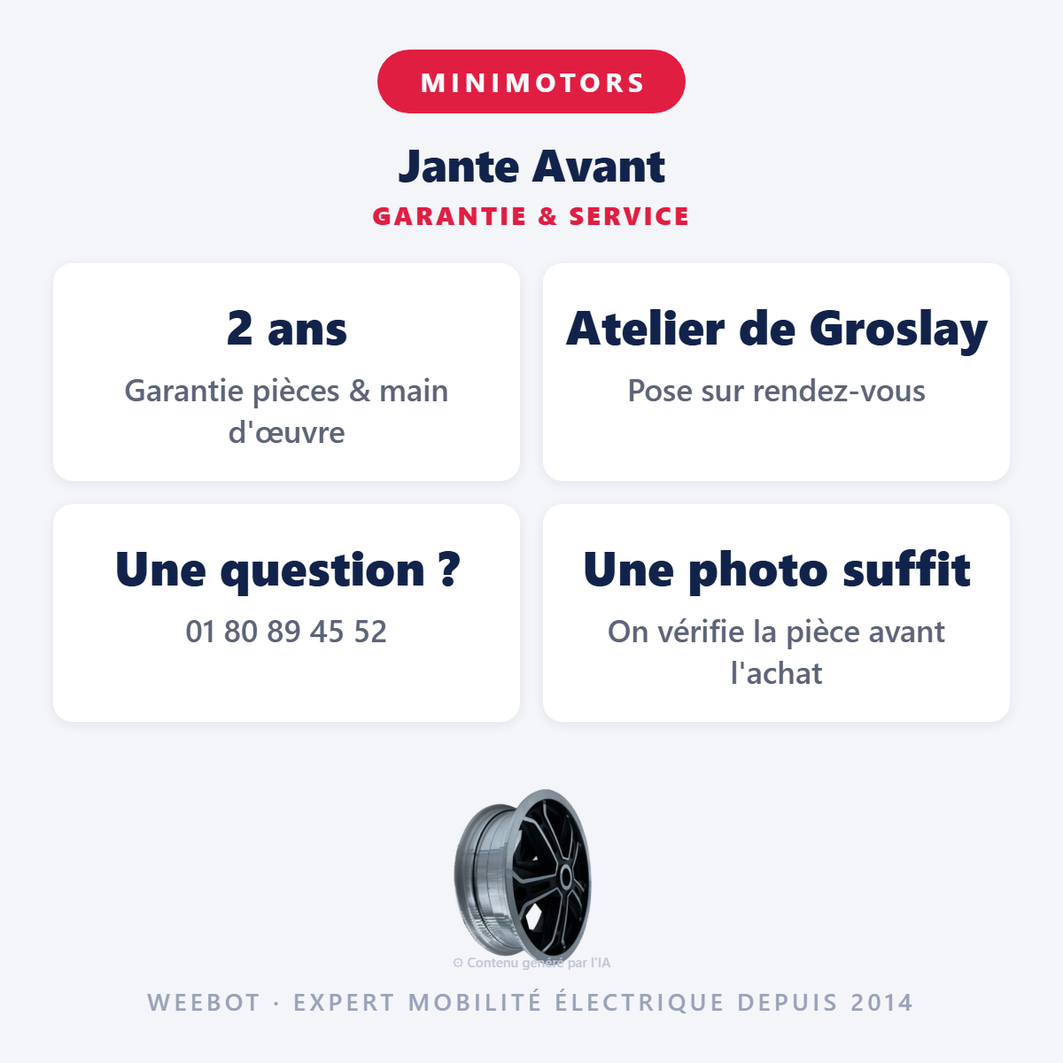 Jante Avant : garantie 2 ans et service après-vente