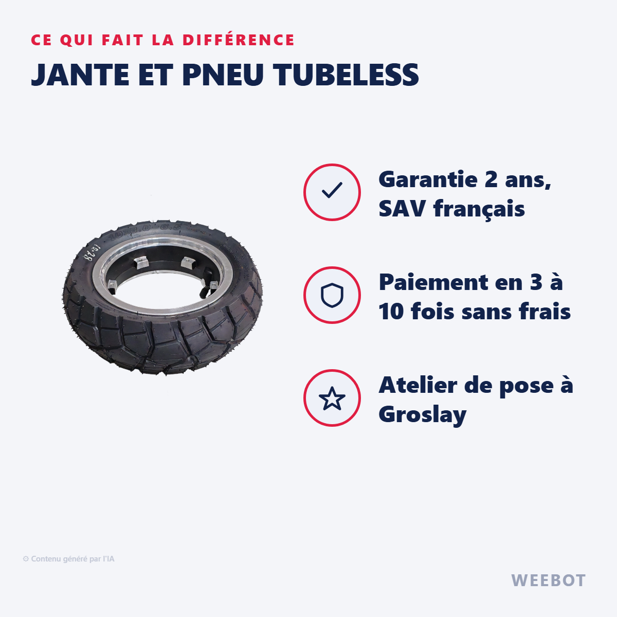 Jante et Pneu Tubeless : les points forts