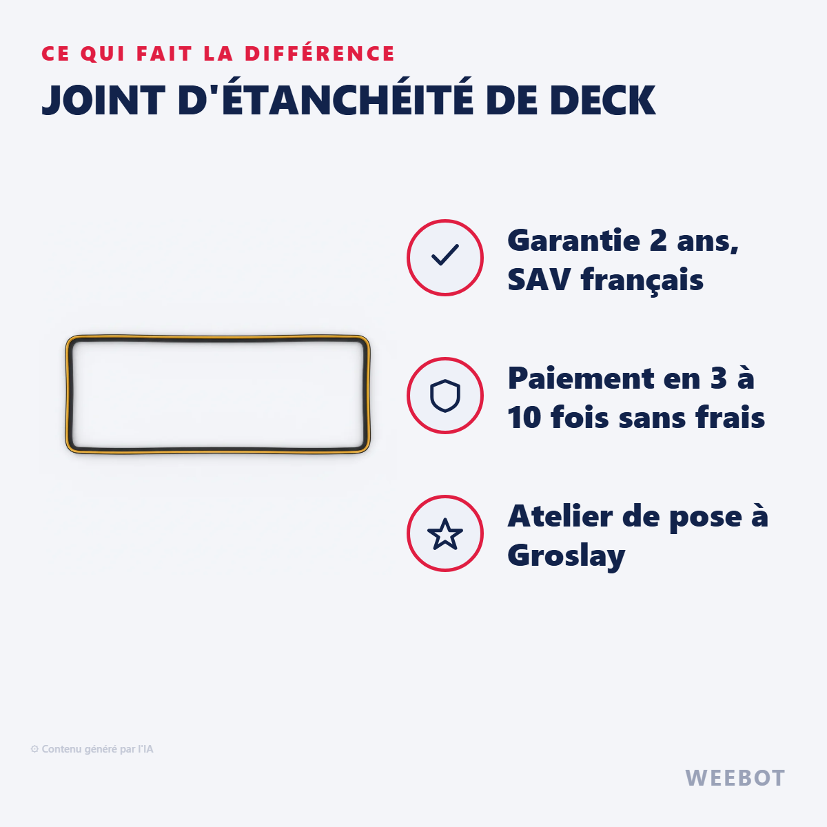 Joint d'Étanchéité de Deck : les points forts