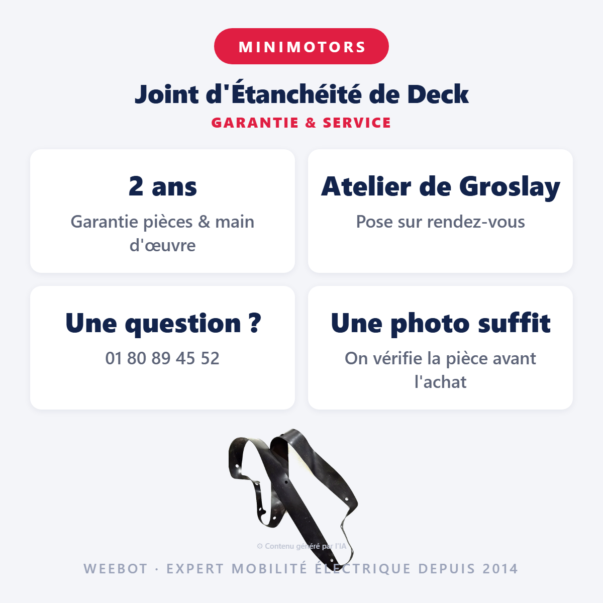 Joint d'Étanchéité de Deck : garantie 2 ans et service après-vente